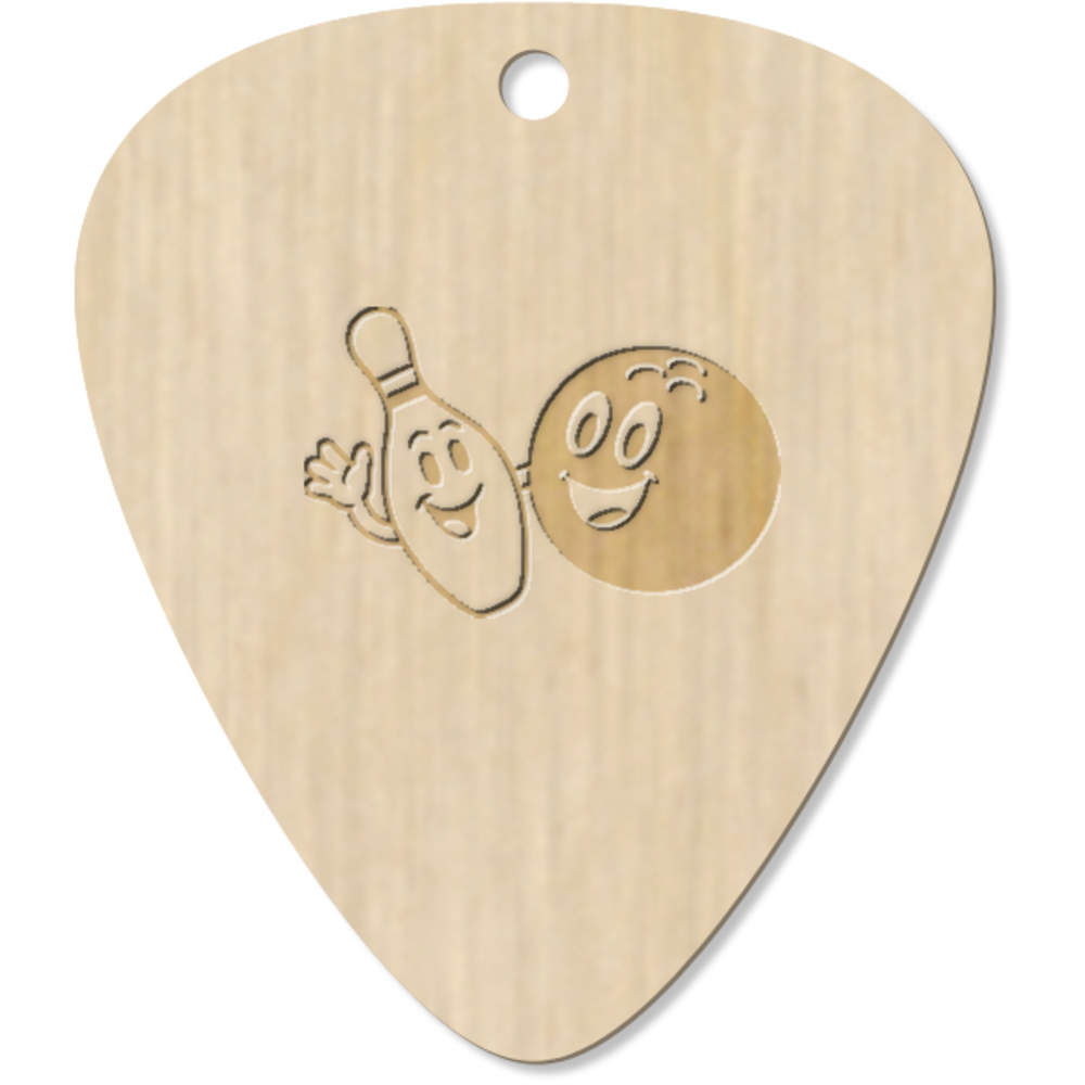 7 x 'Bowling Ball and Pin' Guitar Picks / Pendants (GP00035037)