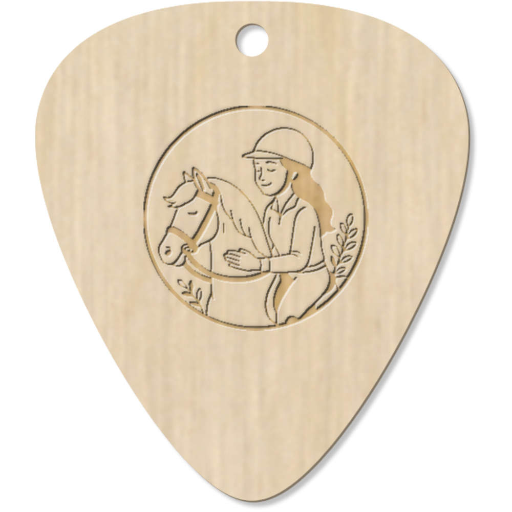 7 x 'Horse Rider' Guitar Picks / Pendants (GP00035044)