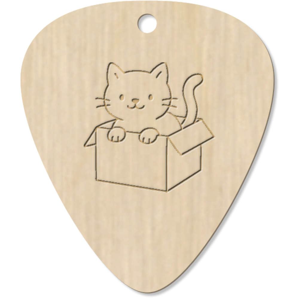 7 x 'Cat in a box' Guitar Picks / Pendants (GP00035268)