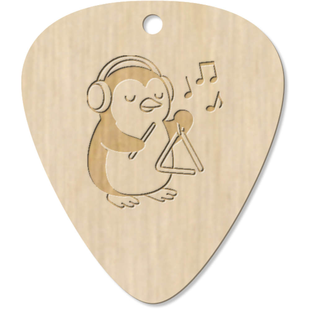 7 x 'Musical Penguin' Guitar Picks / Pendants (GP00035572)