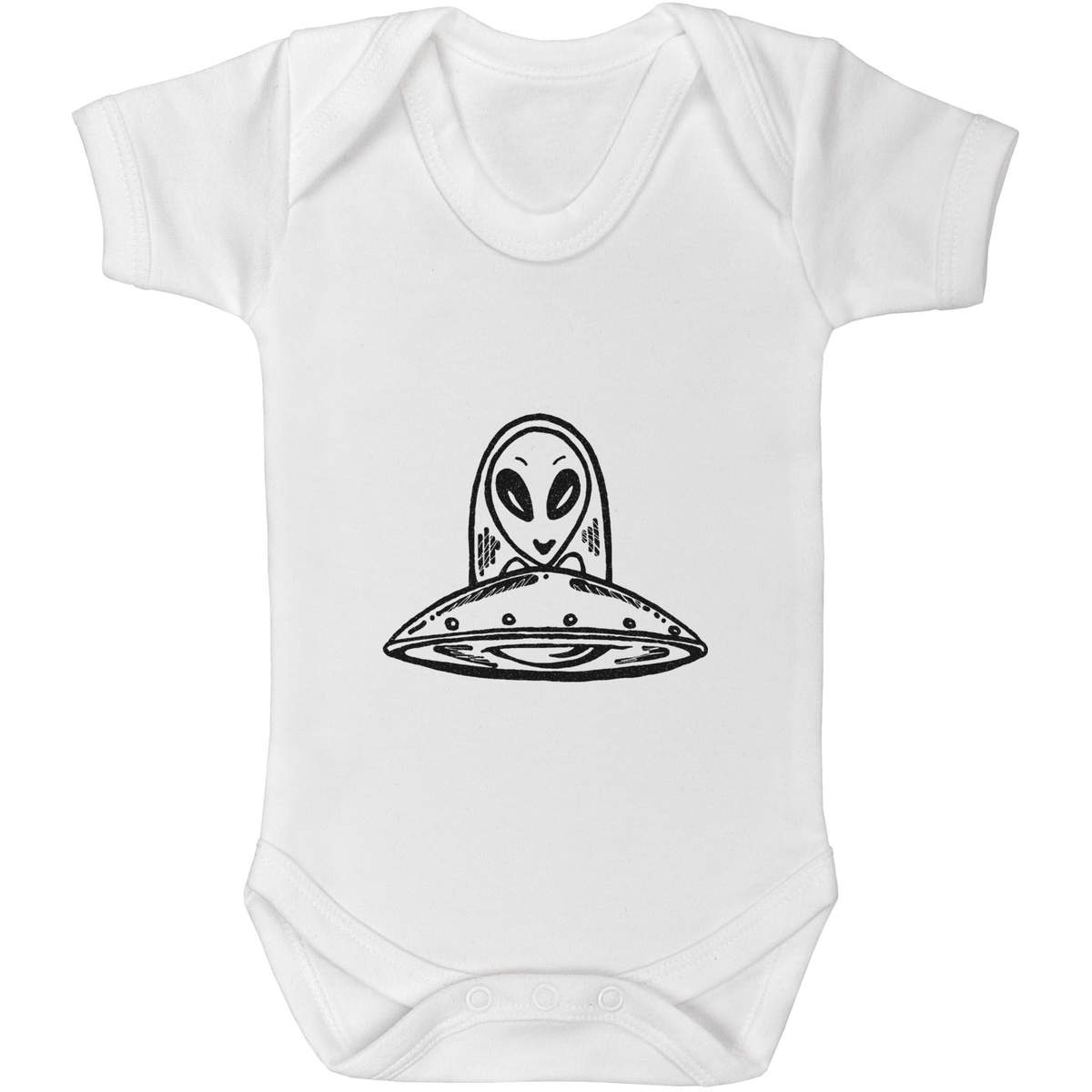 'Alien UFO' Baby Grow / Cotton Bodysuit - One Piece Outfit for Newborns and Infants (GR014312)
