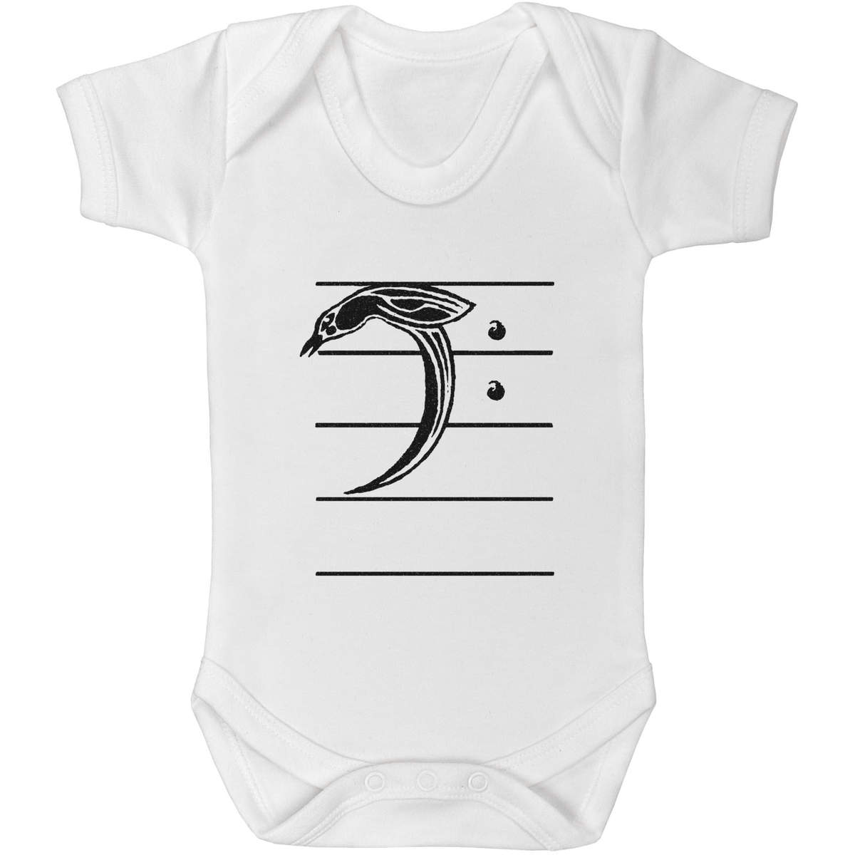 'Bird Bass Clef' Baby Grows / Bodysuits (GR016148)