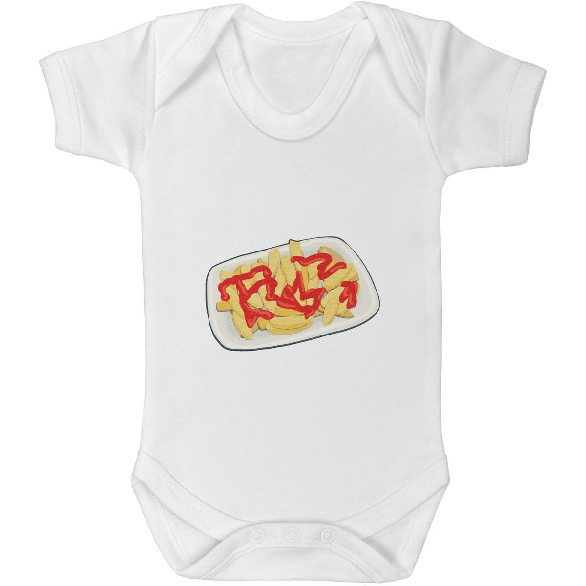 'Chips With Tomato Sauce' Baby Grows / Bodysuits (GR020706)