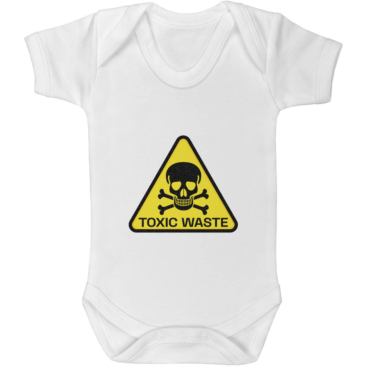 'Toxic Waste Sign' Baby Grow / Cotton Bodysuit - One Piece Outfit for Newborns and Infants (GR023041)