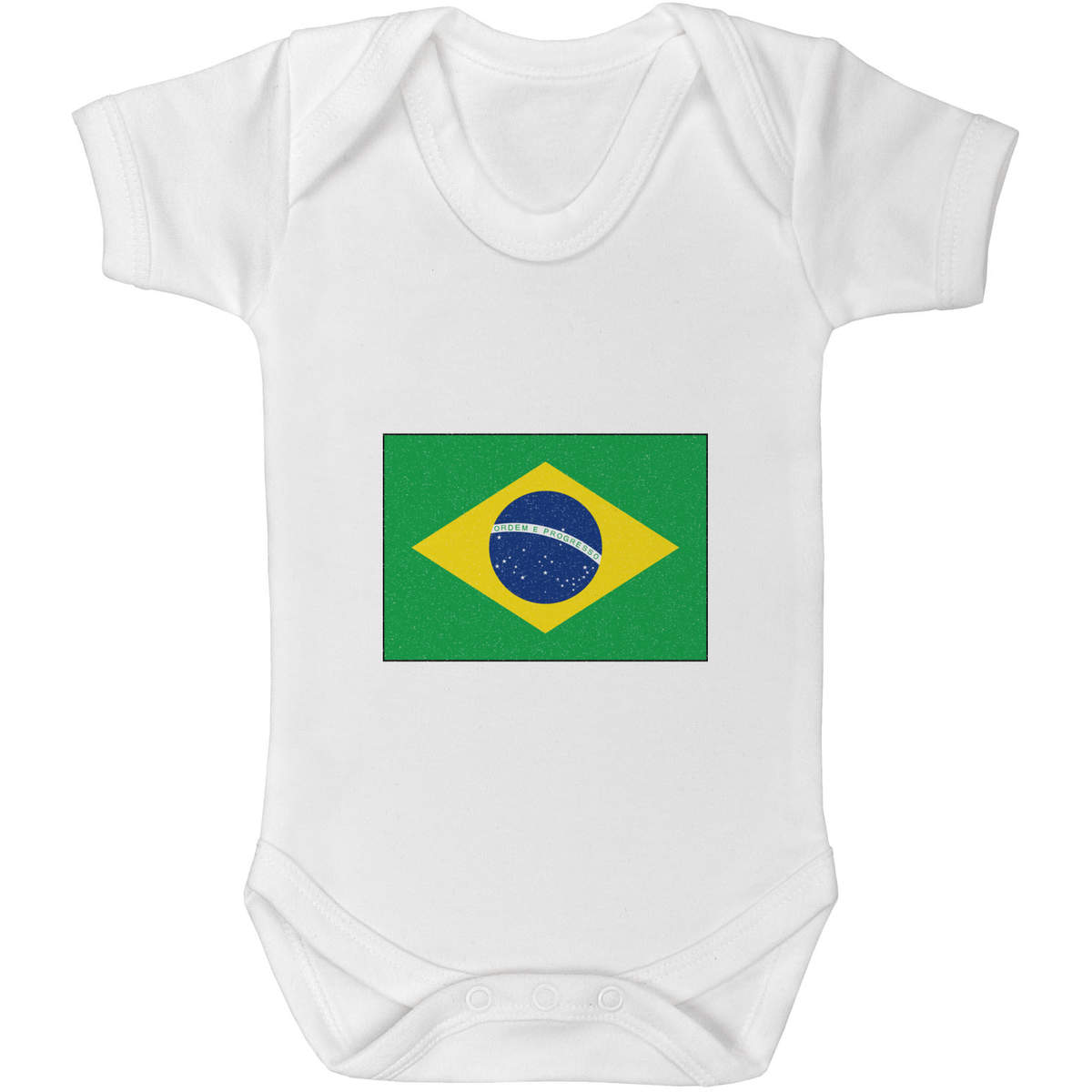 0-3 Month 'Brazil Flag' Baby Grow / Bodysuit (GR00043441)