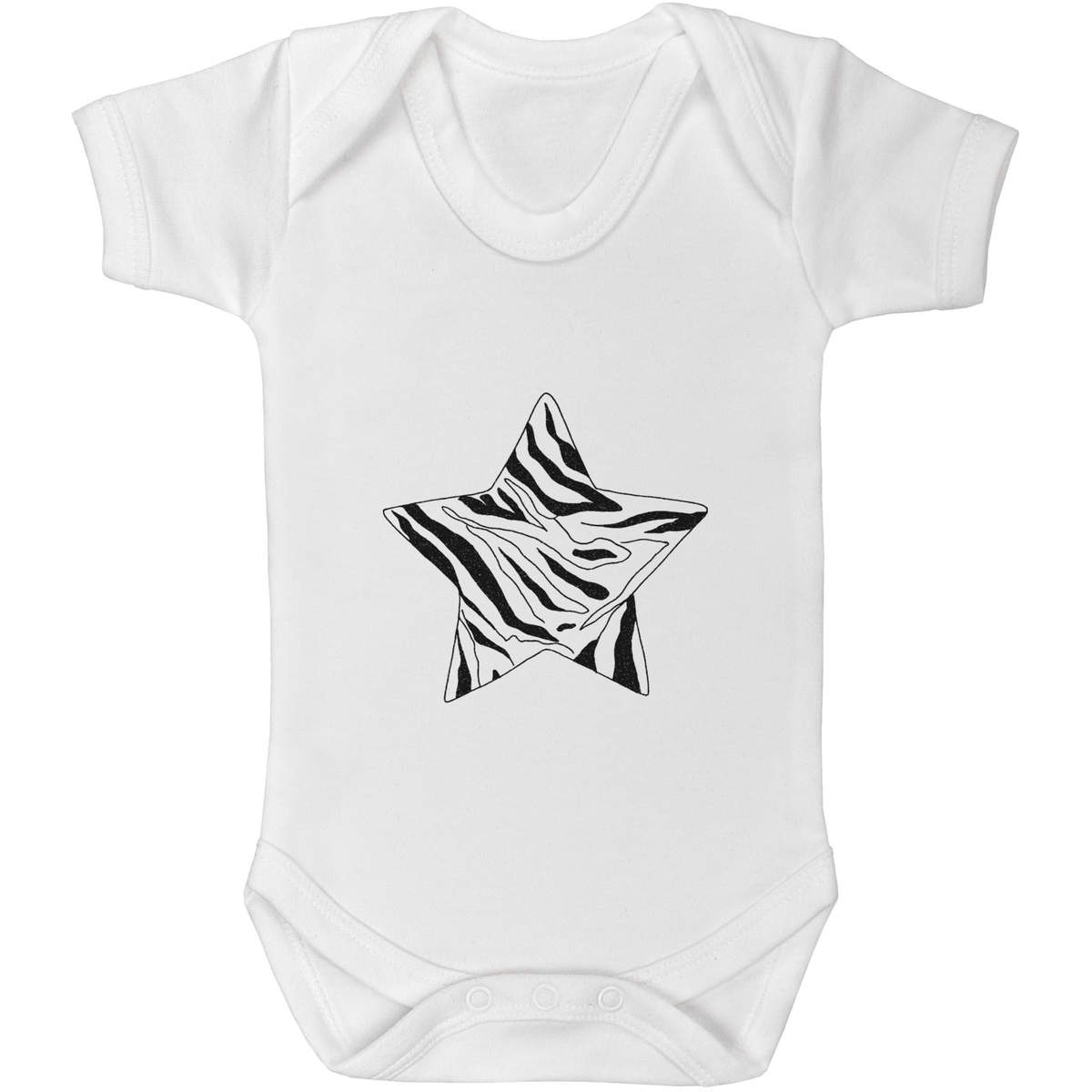 'Zebra Print Star' Baby Grows / Bodysuits (GR025045)