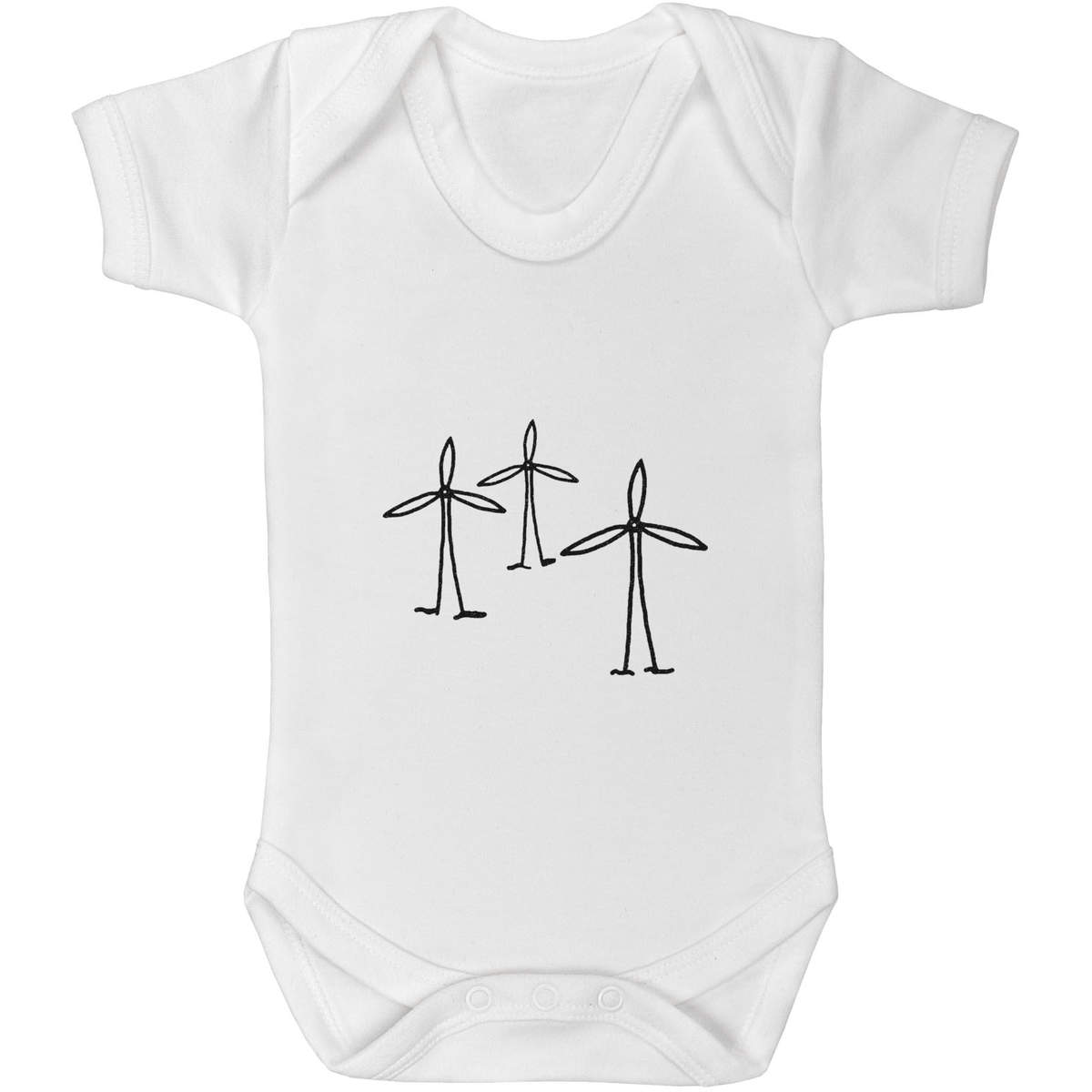 'Wind Turbines' Baby Grow / Cotton Bodysuit - One Piece Outfit for Newborns and Infants (GR026339)