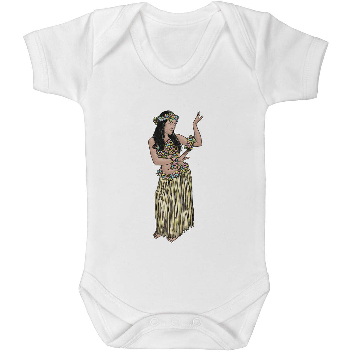 'Dancing Hula Girl' Baby Grows / Bodysuits (GR029993)