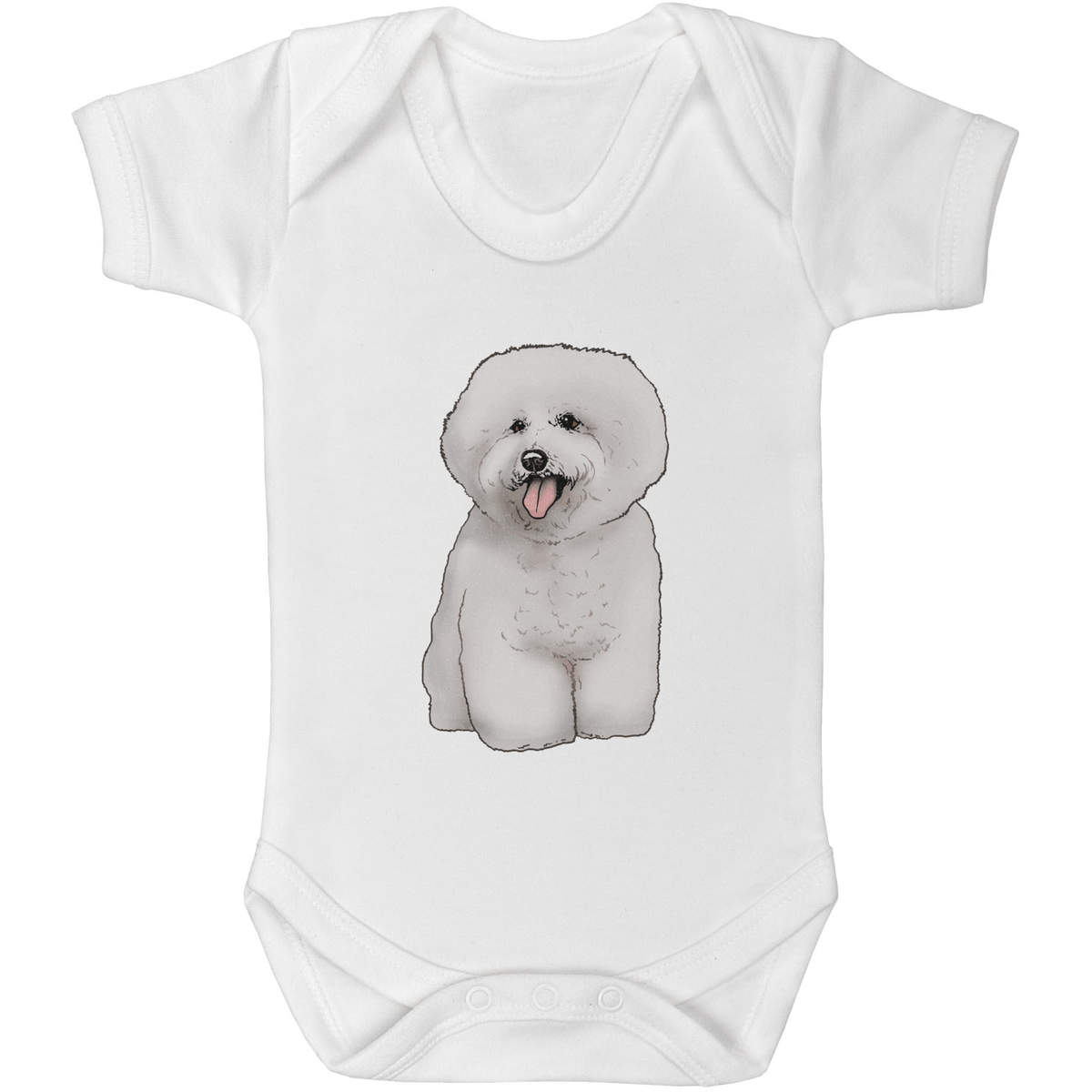 'Bichon Frise Dog' Baby Grows / Bodysuits (GR030015)
