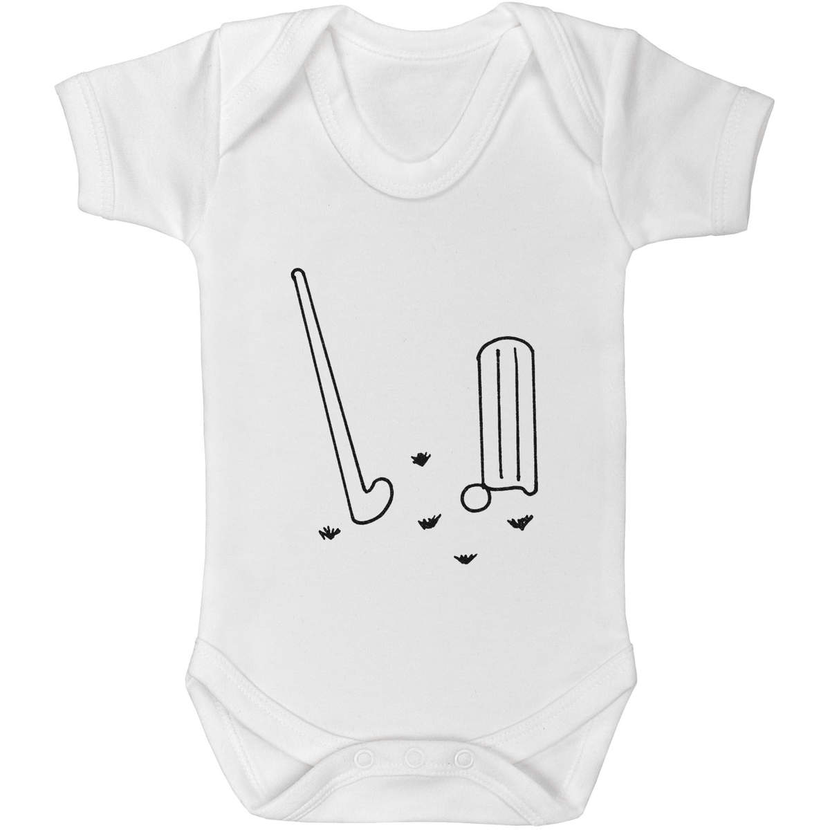 0-3 Month 'Field Hockey Equipment' Baby Grow / Bodysuit (GR00102561)
