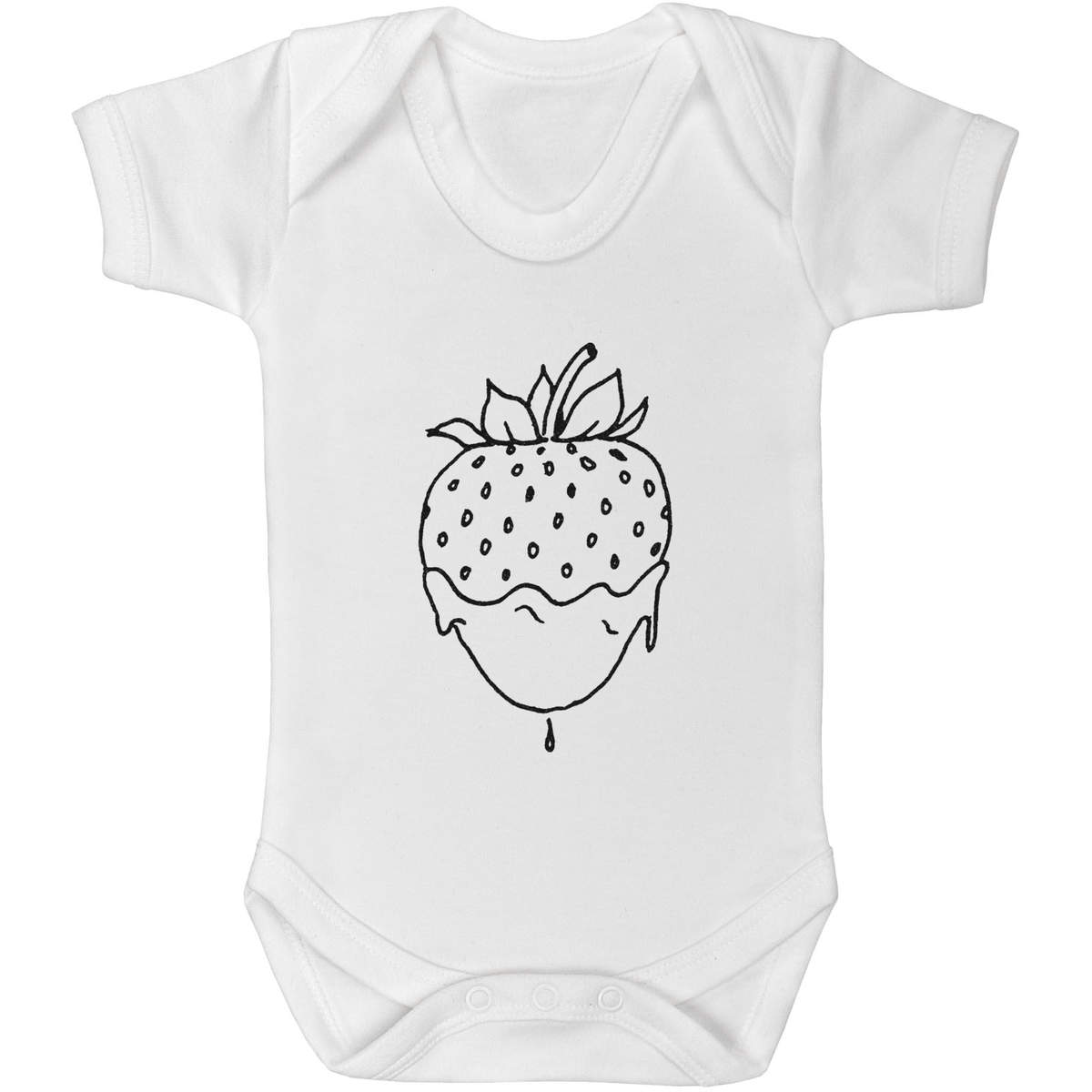 'Strawberry In Cream' Baby Grows / Bodysuits (GR037477)