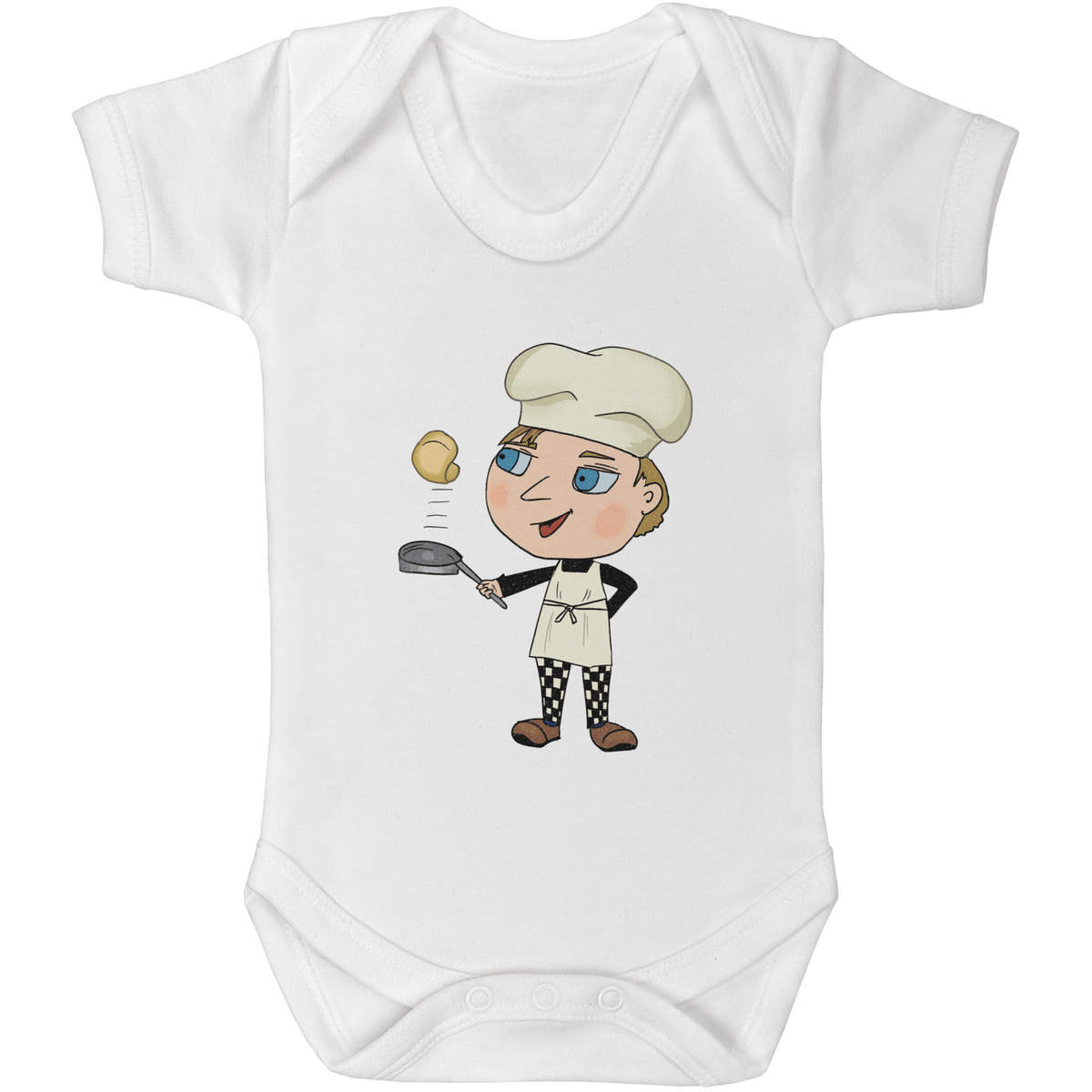 'Chef Flipping Pancake' Baby Grows / Bodysuits (GR041356)