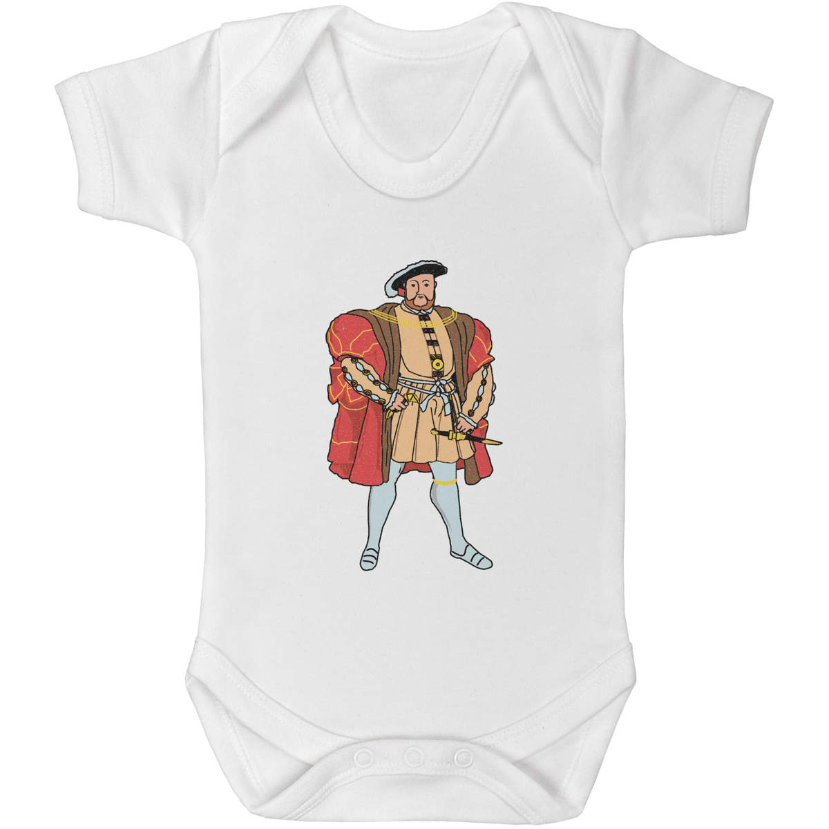 'King Henry VIII' Baby Grow / Bodysuit - White, 0-3 Months - Cotton One Piece Outfit for Newborns, Infants and Baby Gifts (GR00150348)