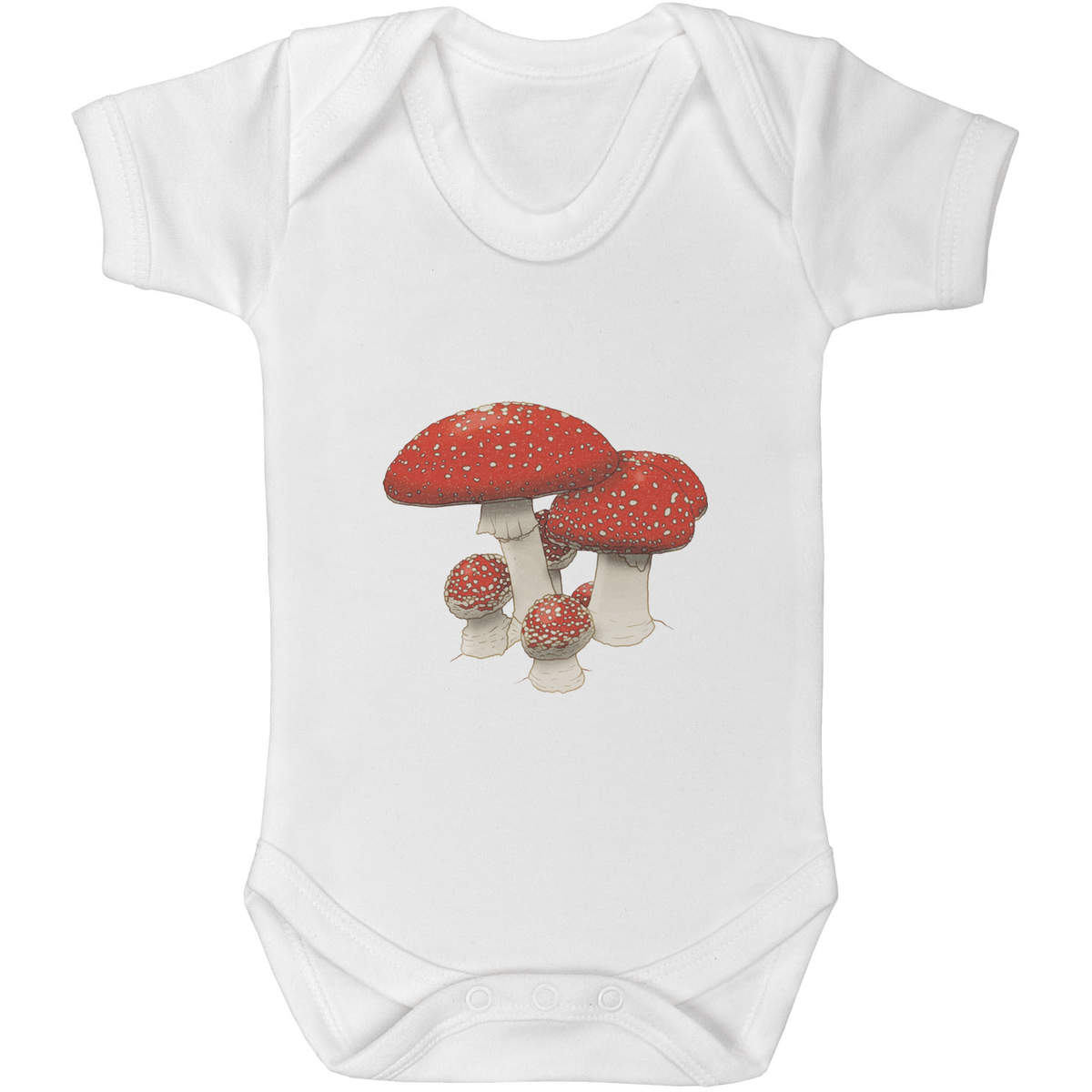 'Red Mushrooms' Baby Grows / Bodysuits (GR051307)