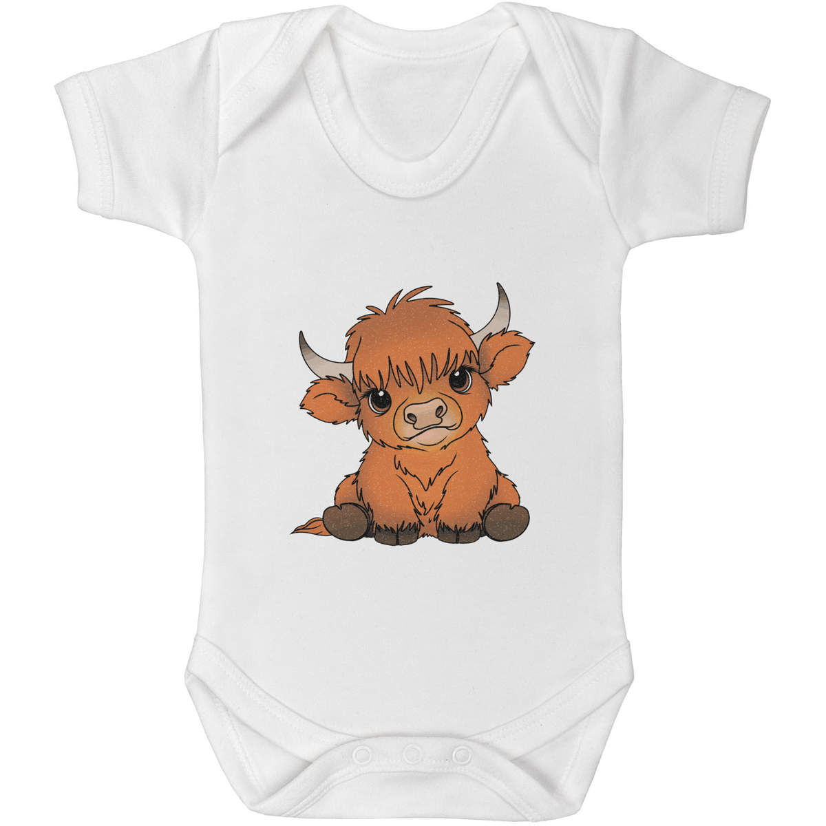 0-3 Month 'Baby Highland Cow' Baby Grow / Bodysuit (GR00157336)
