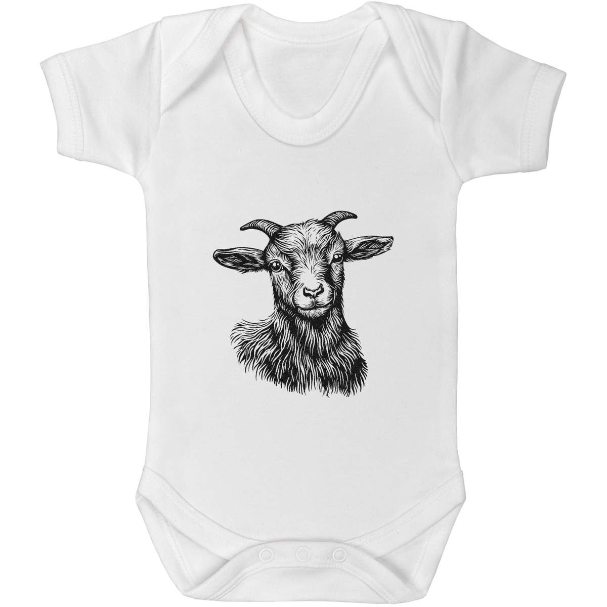'Baby Goat Portrait' Baby Grows / Bodysuits (GR053495)