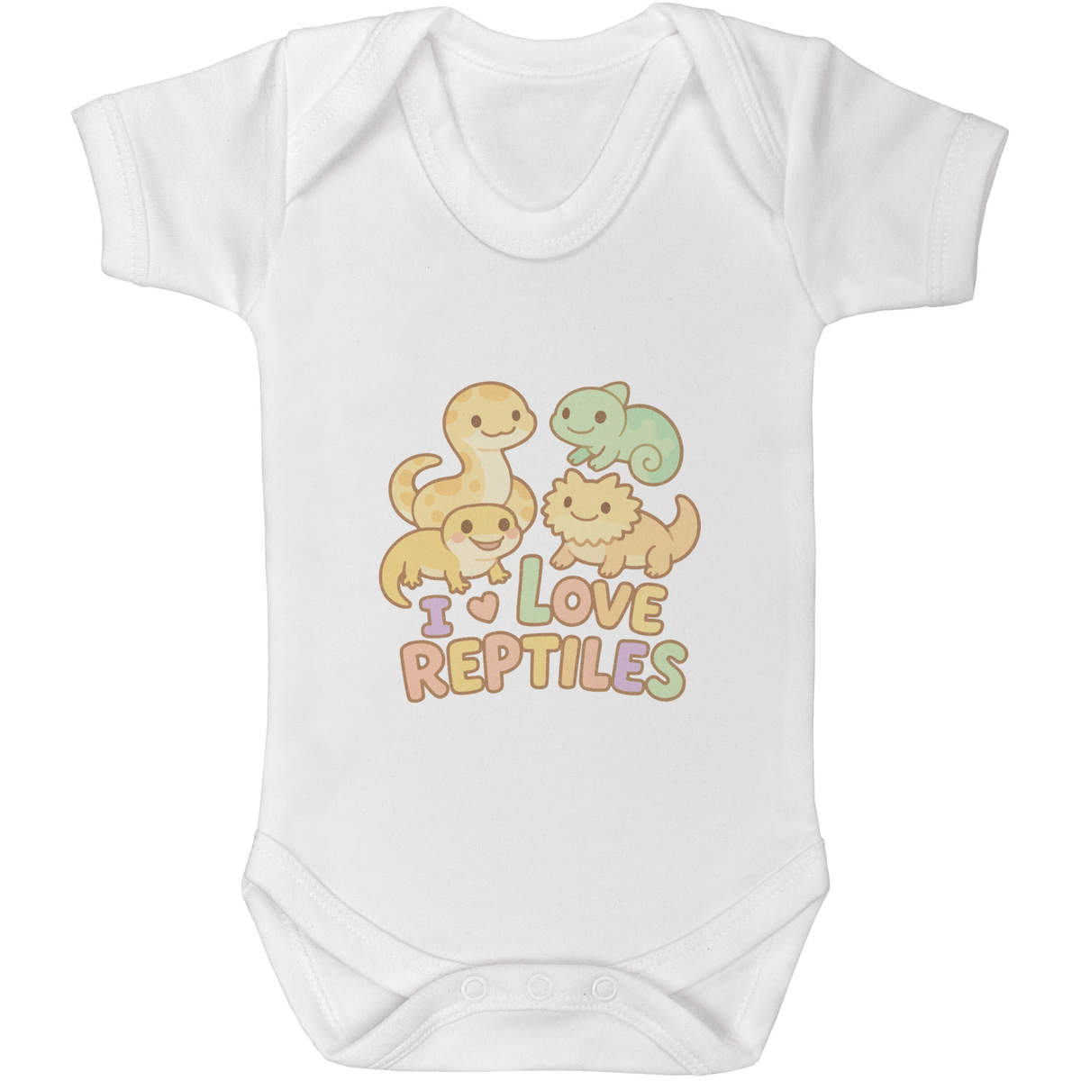 'I Love Reptiles' Baby Grows / Bodysuits (GR054733)