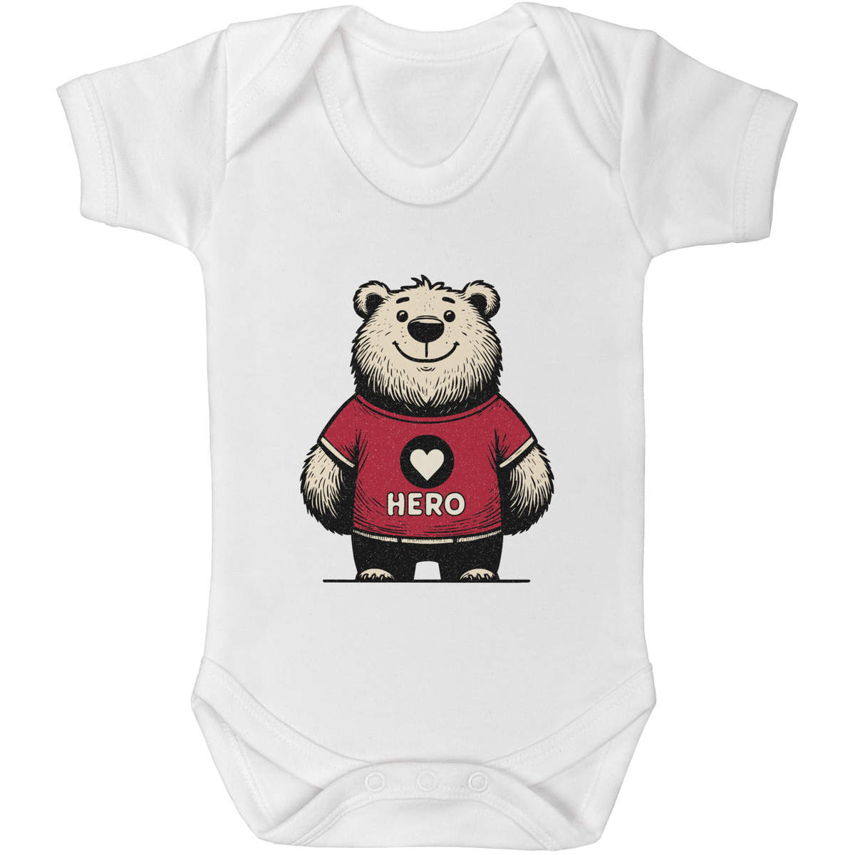 'Cute Hero Bear' Baby Grows / Bodysuits (GR054827)
