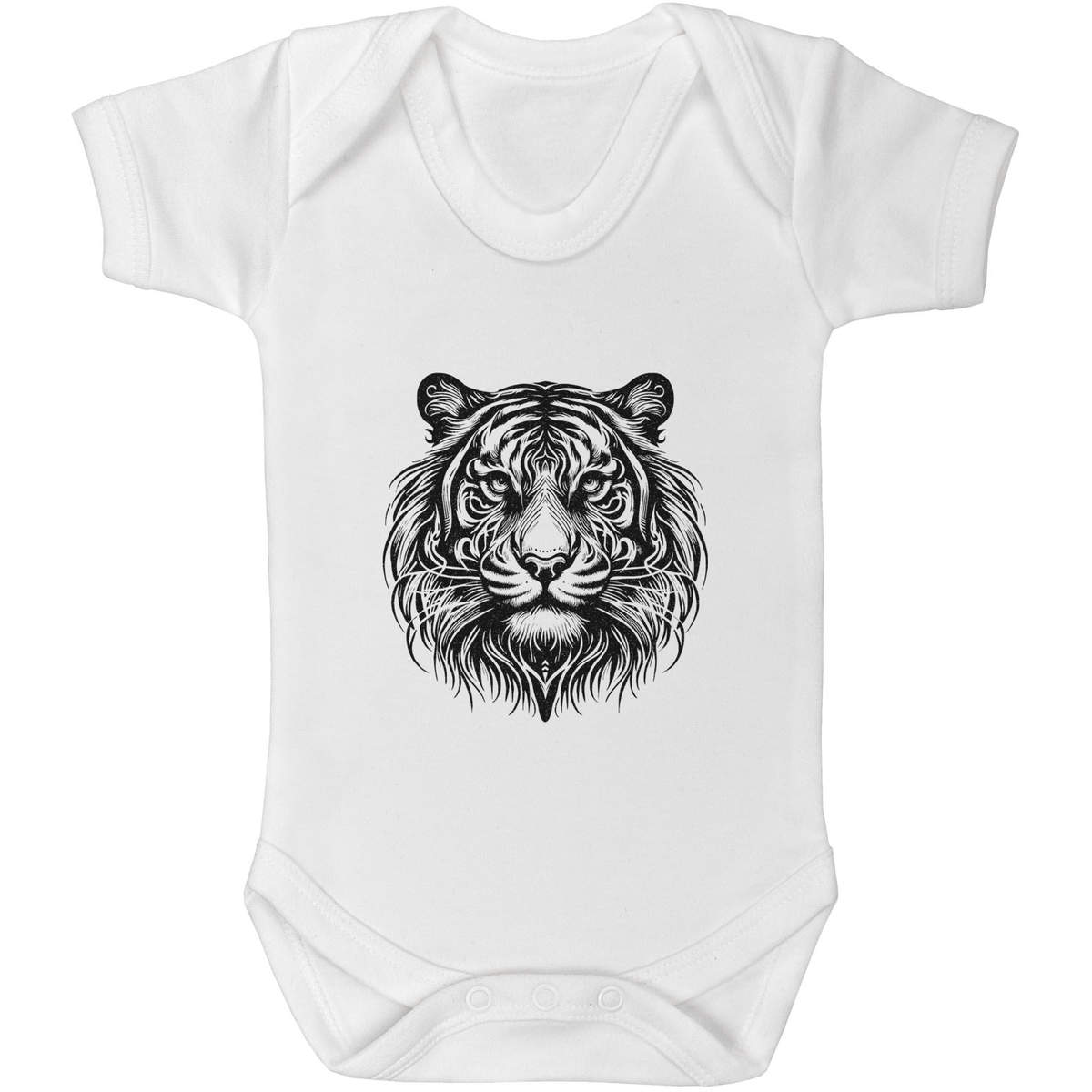 'Tribal Tiger Head' Baby Grows / Bodysuits (GR055025)