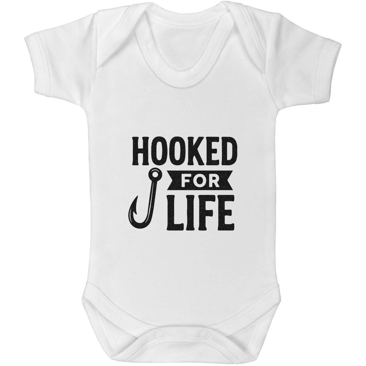 'Fishing Hooked For Life' Baby Grows / Bodysuits (GR055503)
