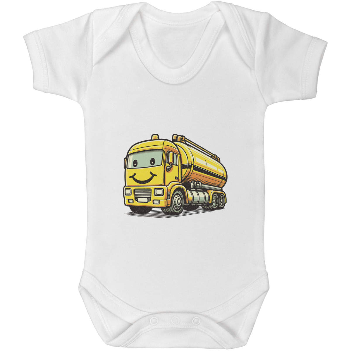 'Cute Yellow Tanker Truck' Baby Grows / Bodysuits (GR056003)