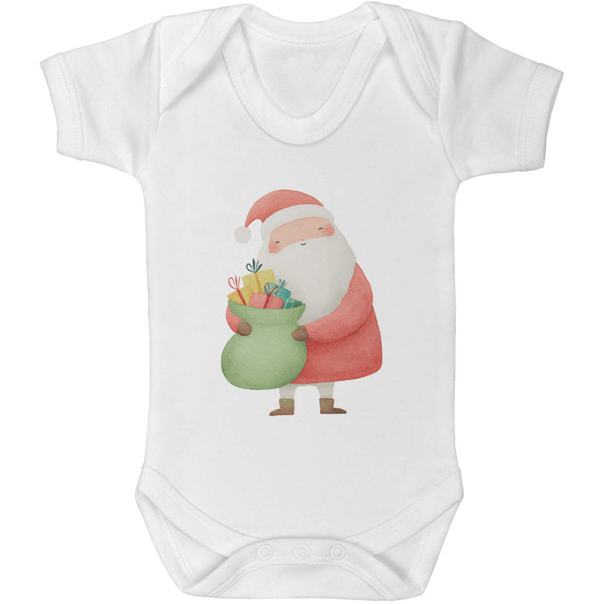 'Cute Santa Holding Presents' Baby Grows / Bodysuits (GR056079)