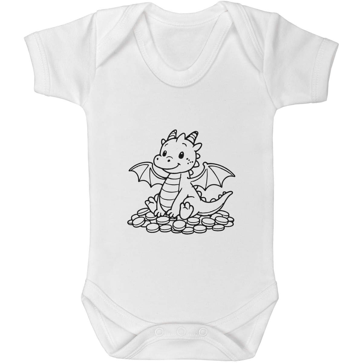 'Dragon Hoarding Treasure' Baby Grows / Bodysuits (GR057081)