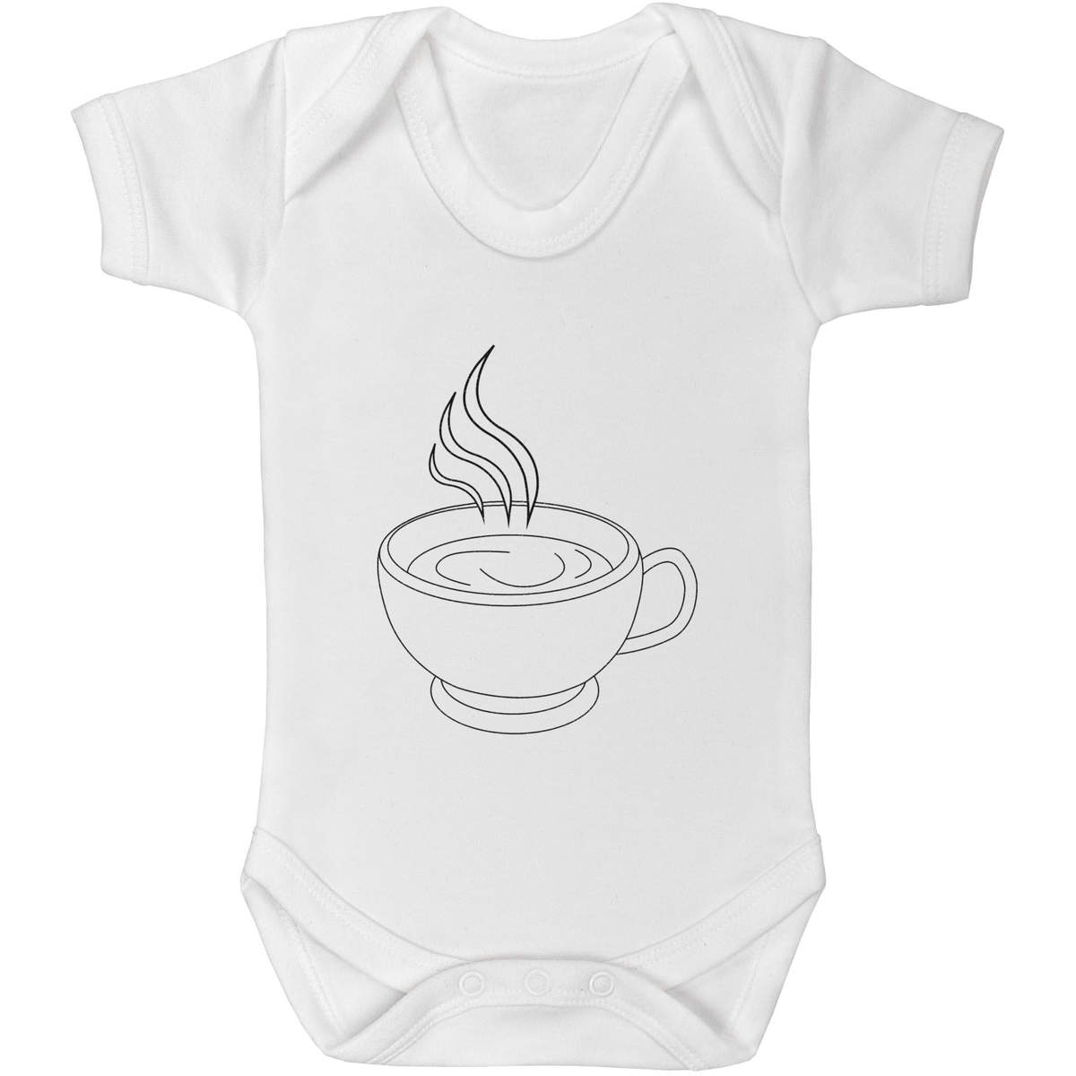 'Steaming Tea Cup' Baby Grows / Bodysuits (GR057110)