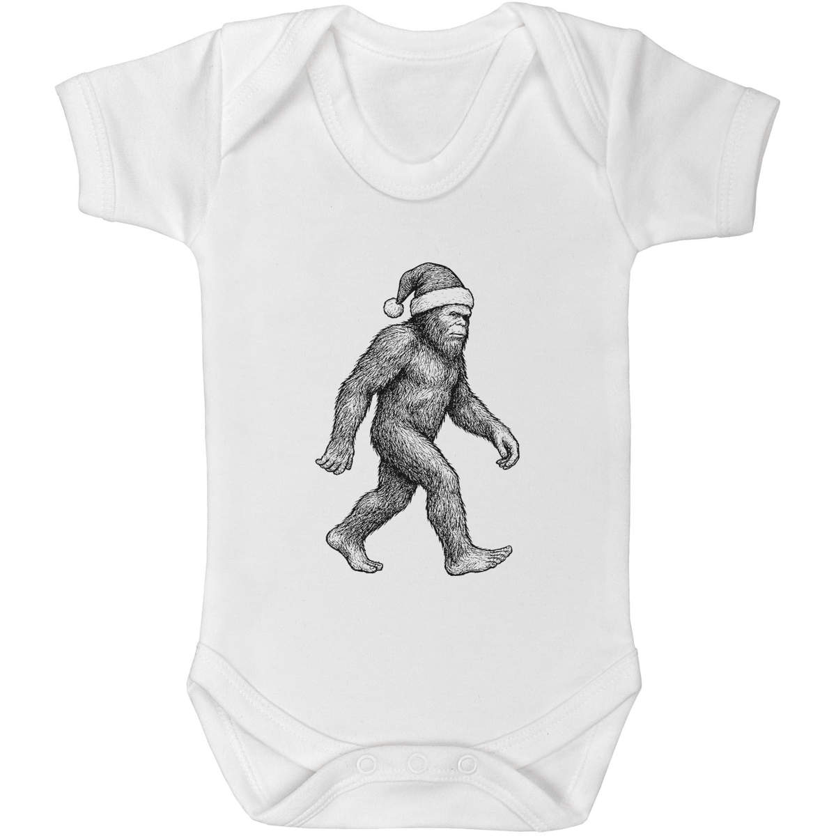 'Bigfoot Wearing Santa Hat Walking ' Baby Grows / Bodysuits (GR058216)