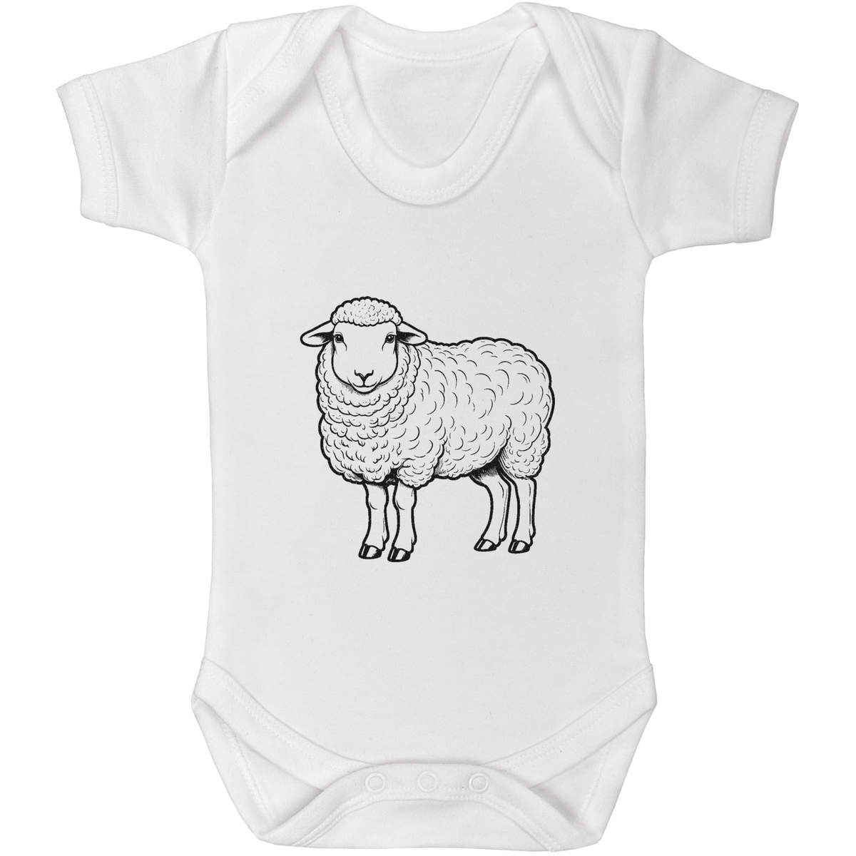 'Cotswold Sheep' Baby Grow / Cotton Bodysuit - One Piece Outfit for Newborns and Infants (GR060852)