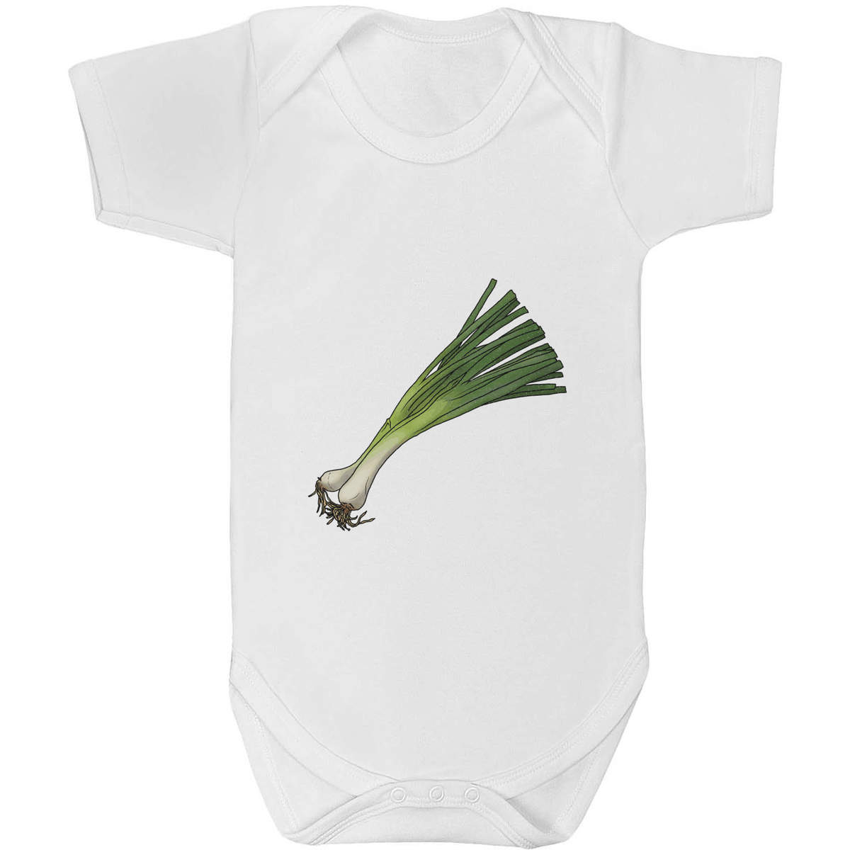 'Spring Onions' Baby Grow / Bodysuit - White, 18-24 Months - Cotton One Piece Outfit for Newborns, Infants and Baby Gifts (GR00104594)