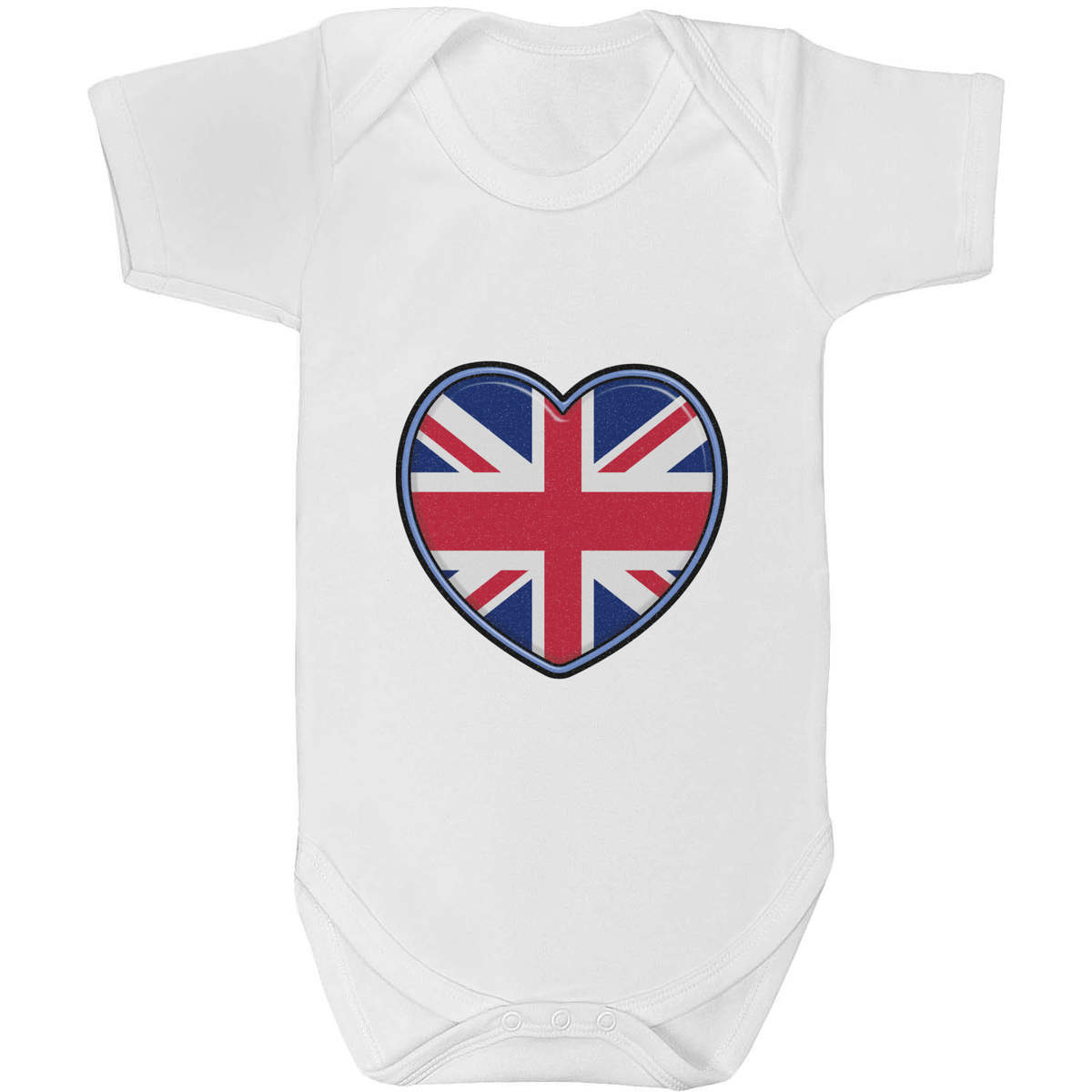 18-24 Month 'United Kingdom Heart' Baby Grow / Bodysuit (GR00108646)