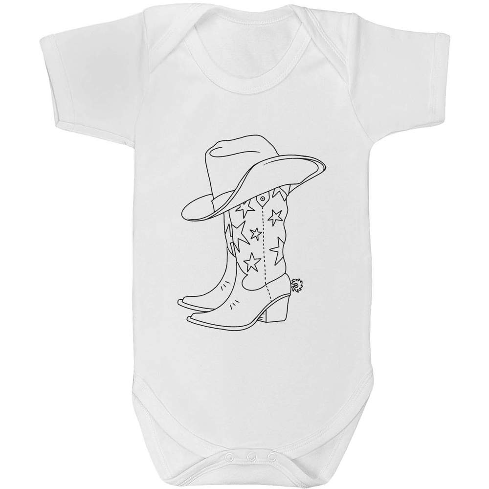 'Star Cowboy Boots & Hat' Baby Grows / Bodysuits (GR052513) - Afbeelding 7 van 10