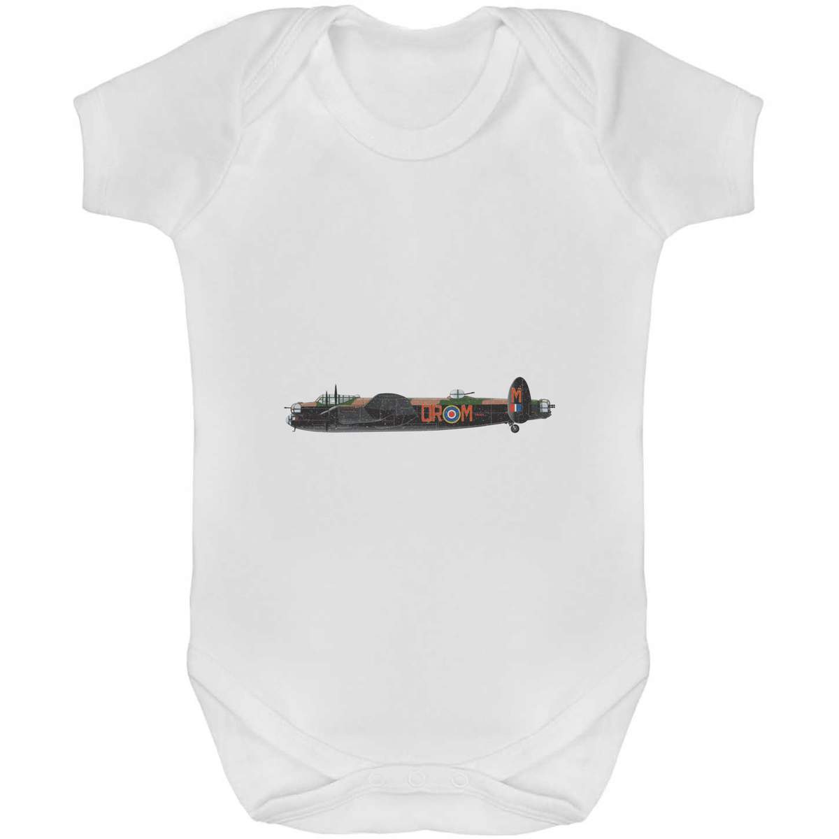 'Avro Lancaster Bomber' Baby Grow / Bodysuit - White, 3-6 Months - Cotton One Piece Outfit for Newborns, Infants and Baby Gifts (GR00085065)