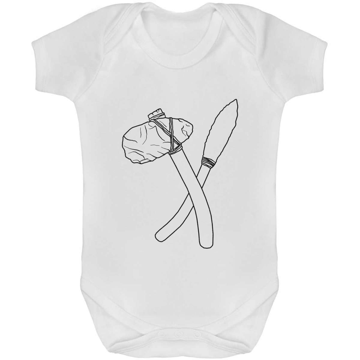 3-6 Month 'Stone Age Tools' Baby Grow / Bodysuit (GR00090668)