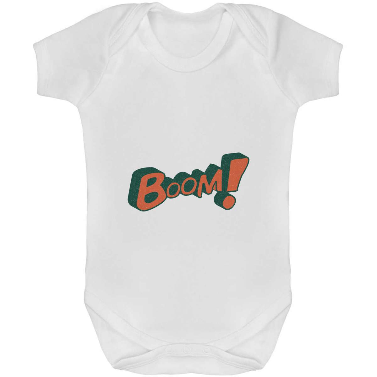 3-6 Month 'BOOM! Comic Book Word Pop Art Fun in Red Text' Baby Grow / Bodysuit (GR00109983)