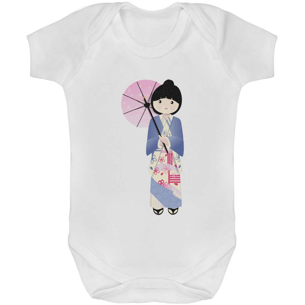 'Cute Japanese Girl' Baby Grows / Bodysuits (GR041429)