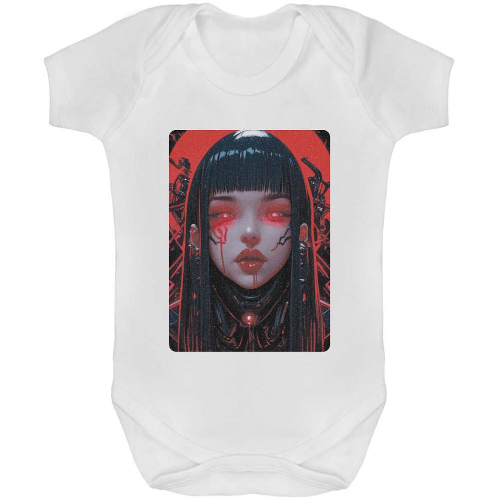 'Goth Girl Cyberpunk Cybergoth Vampire' Baby Grows / Bodysuits (GR049122)