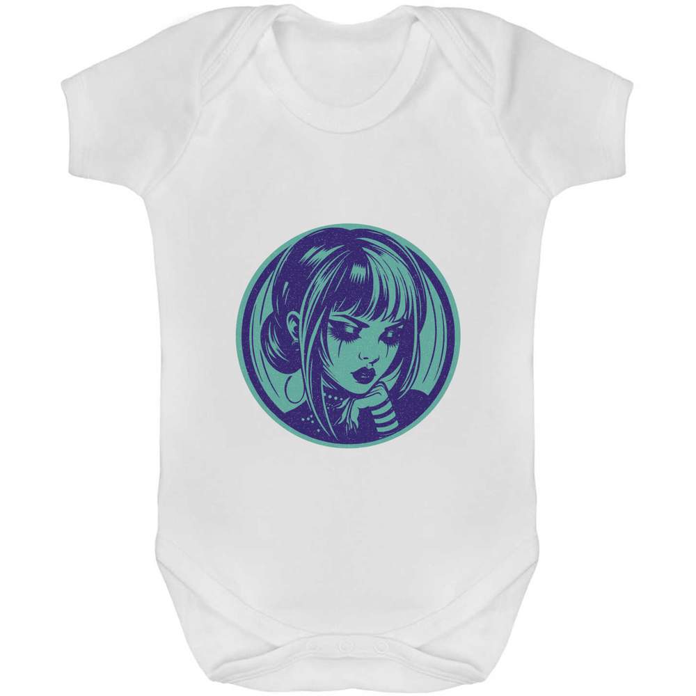 'Goth Girl Portrait' Baby Grows / Bodysuits (GR053380)
