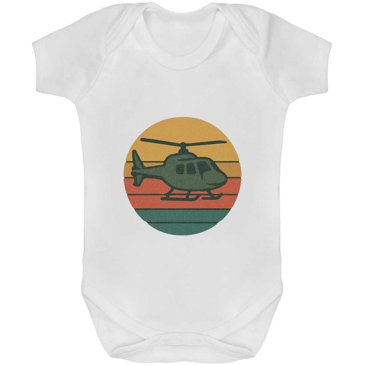 'Helicopter Flight Vehicle' Baby Grow / Bodysuit - White, 3-6 Months - Cotton One Piece Outfit for Newborns, Infants and Baby Gifts (GR00172171)