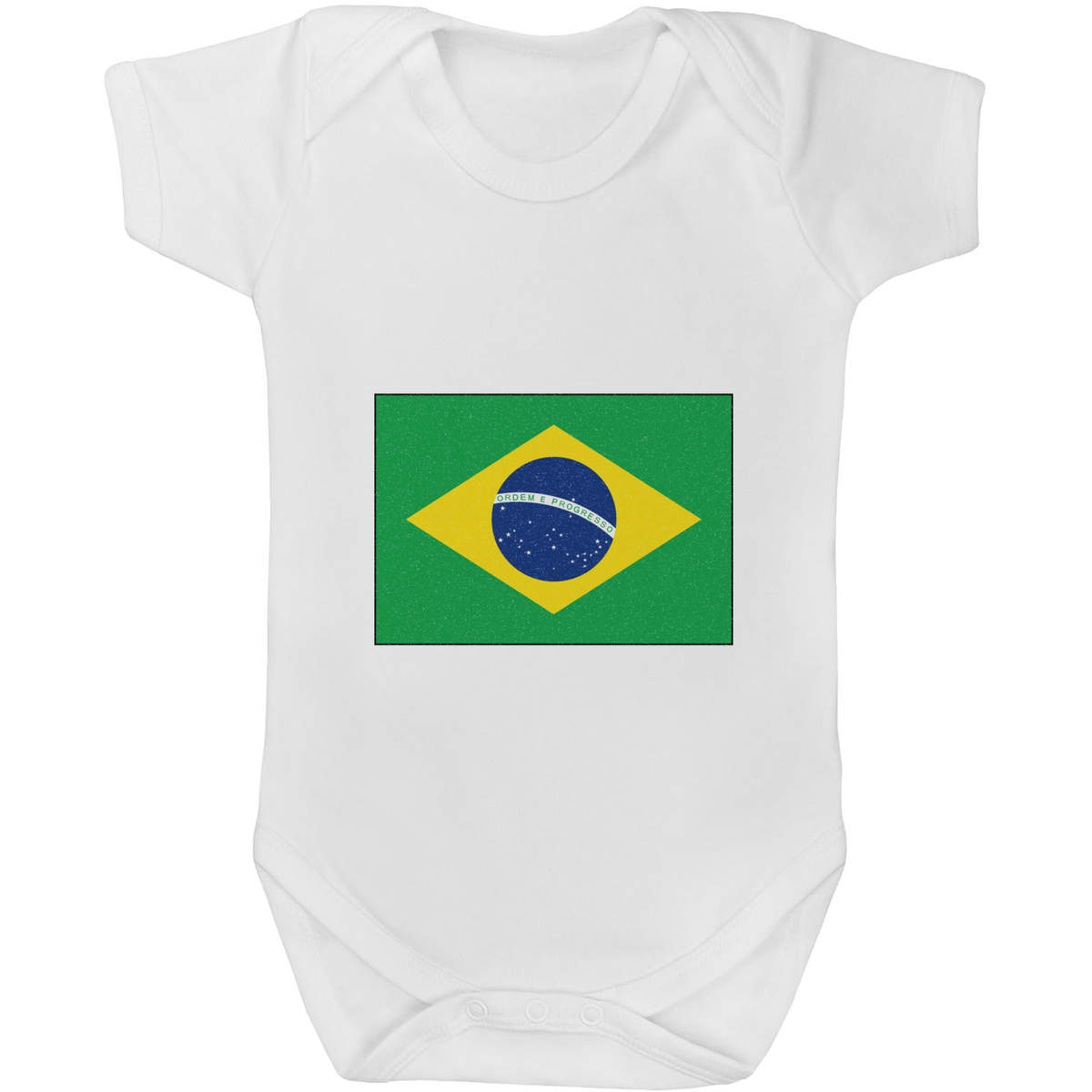 6-12 Month 'Brazil Flag' Baby Grow / Bodysuit (GR00043442)