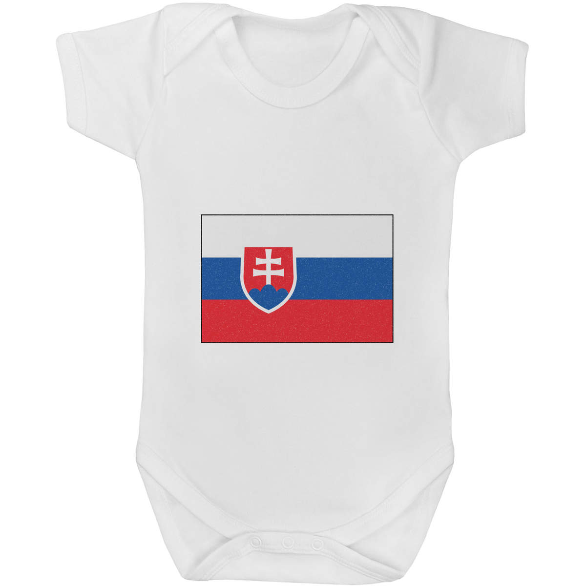 'Slovakia Flag' Baby Grow / Bodysuit - White, 6-12 Months - Cotton One Piece Outfit for Newborns, Infants and Baby Gifts (GR00043730)