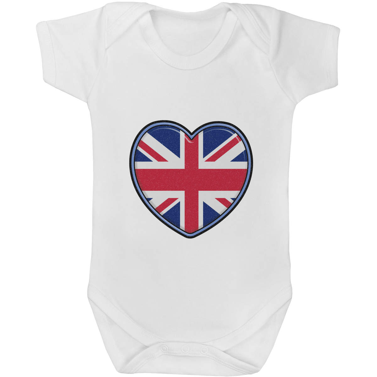 6-12 Month 'United Kingdom Heart' Baby Grow / Bodysuit (GR00108645)
