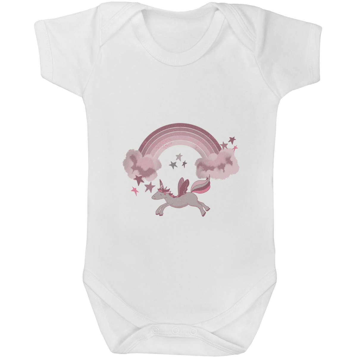 6-12 Month 'Unicorn and Rainbow ' Baby Grow / Bodysuit (GR00120833)