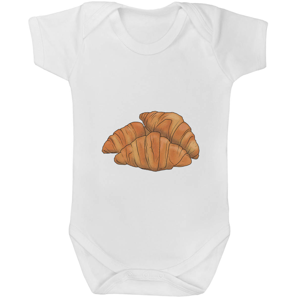 6-12 Month 'Croissant Pastries' Baby Grow / Bodysuit (GR00134749)