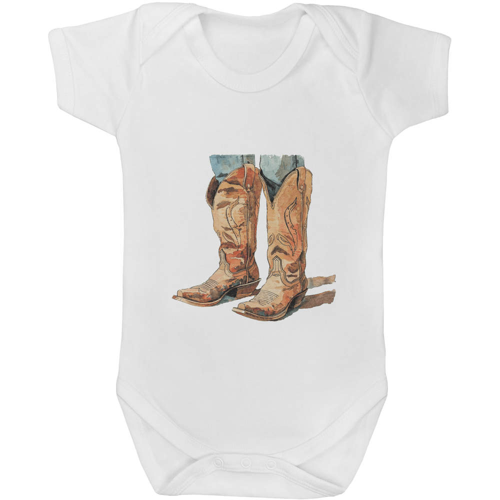 'Cowboy Boots' Baby Grows / Bodysuits (GR049416)
