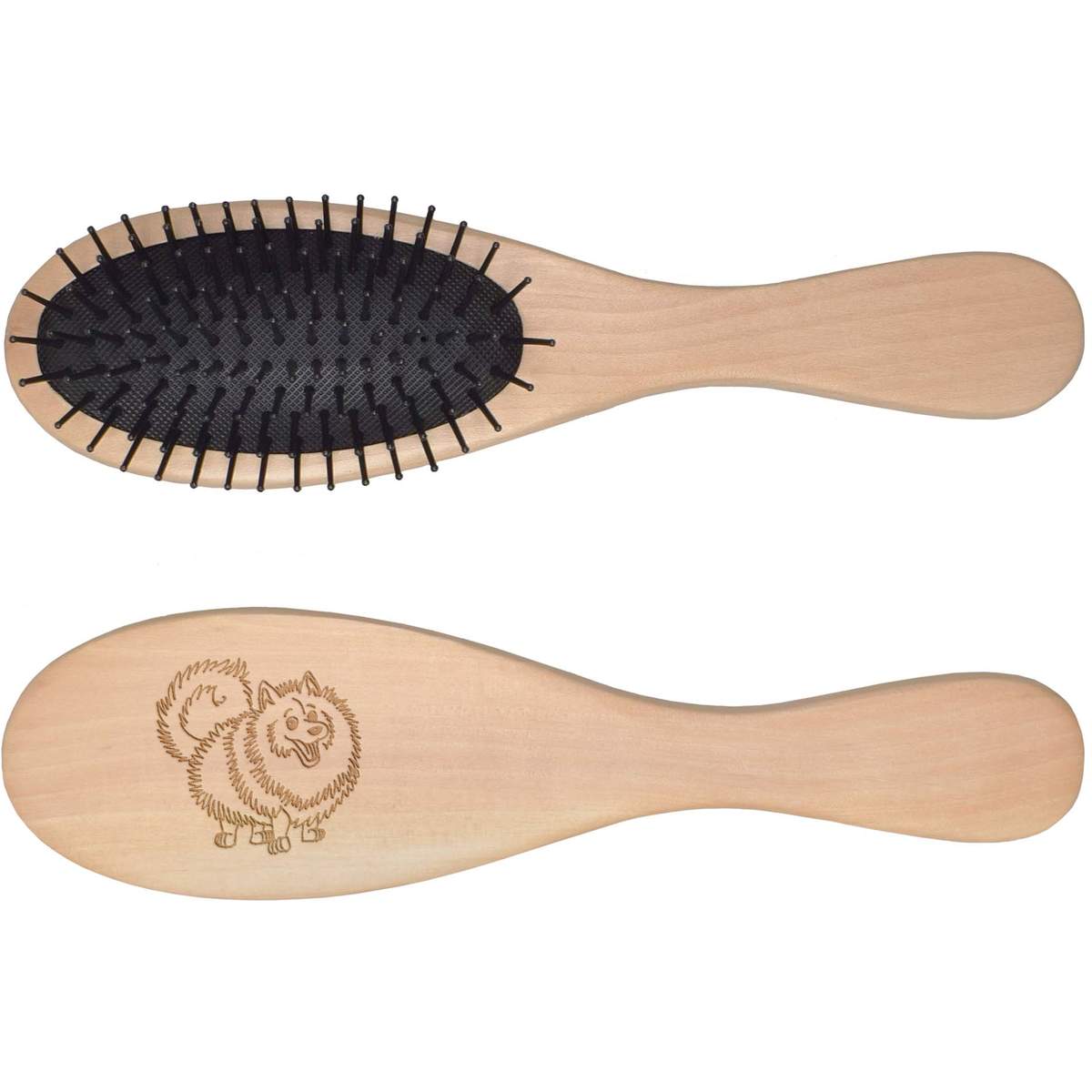 'Pomeranian Dog' Wooden Hairbrush (HA00006031)