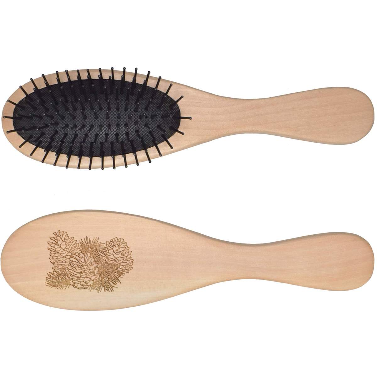 'Pinecones' Wooden Hairbrush (HA00033483)