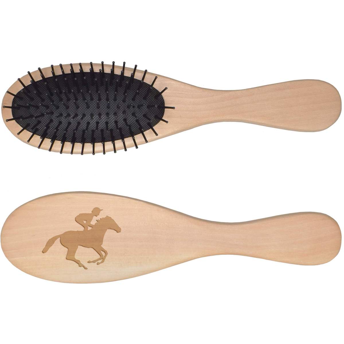 'Jockey with Horse' Wooden Hairbrush (HA00061358)