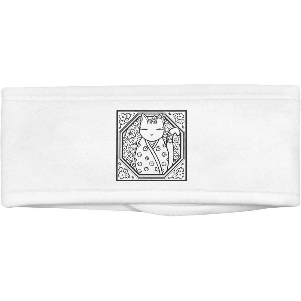 'Kimono Cat Motif' Beauty Head Band / Hair Band (HB00003999)